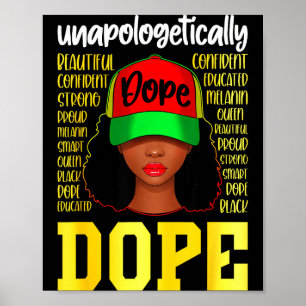 Unapologetically Afro Girl Women Cap Black History Poster
