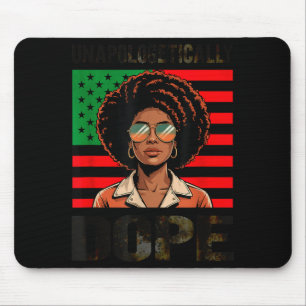 Unapologetically Afro Woman Black Pride  Mouse Pad