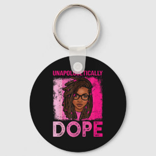 Unapologetically afro woman dreadlocks hair black key ring