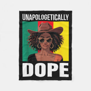 Unapologetically Afro Woman Empowerment Pride  Fleece Blanket