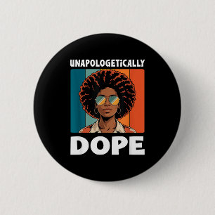 Unapologetically Afro Woman Retro Colors 6 Cm Round Badge