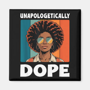 Unapologetically Afro Woman Retro Colors Magnet