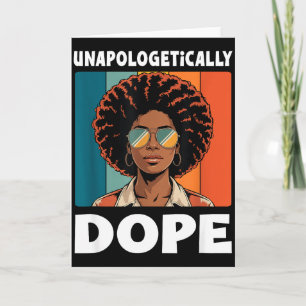 Unapologetically Afro Woman Retro Colours Card