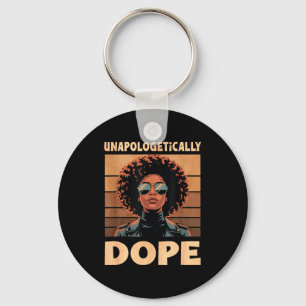 Unapologetically Afro Woman Vintage 70s Key Ring