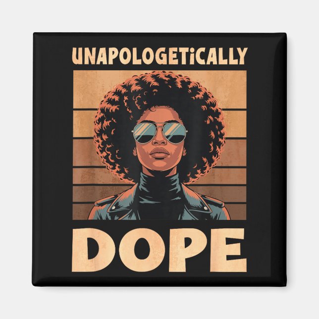 Unapologetically Afro Woman Vintage 70s  Magnet (Front)