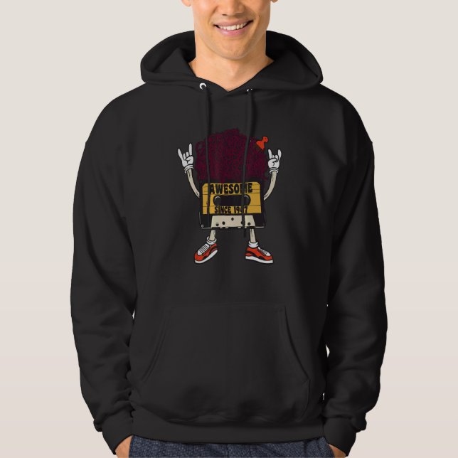 Unapologetically black awesome since 1947 african  hoodie (Front)