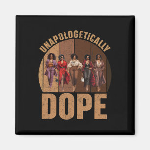 Unapologetically Black Drug Pride Afro Black Histo Magnet