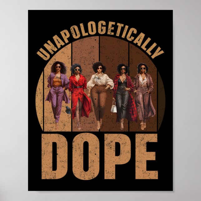 Unapologetically Black Drug Pride Afro Black Histo Poster (Front)