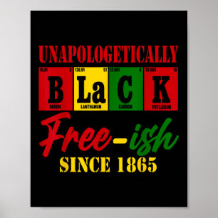 Unapologetically Black Free-ish Since 1865 Junetee Poster