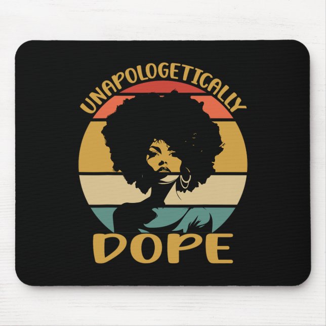Unapologetically Black History Month African Ameri Mouse Pad (Front)