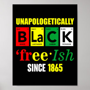 Unapologetically Black - Juneteenth Free-ish Since Poster