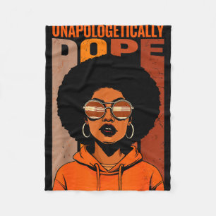 Unapologetically black pride melanin african fleece blanket