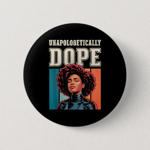 Unapologetically Black Queen Retro 6 Cm Round Badge