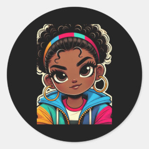 Unapologetically Bold Sy Black Girl Magic Classic Round Sticker