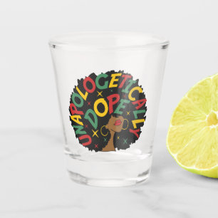 Unapologetically Dope Black Girl Afro Shot Glass