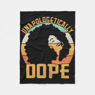 Unapologetically Drug Afro Lady Black Pride Africa Fleece Blanket