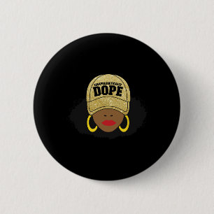 Unapologetically Drug Black Afro Woman Black Woman 6 Cm Round Badge