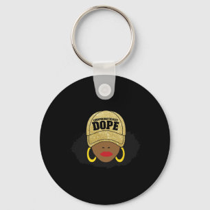 Unapologetically Drug Black Afro Woman Black Woman Key Ring