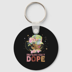 Unapologetically Drug Black History Month African  Key Ring