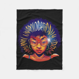 Unapologetically Drug Black History Month Strong M Fleece Blanket
