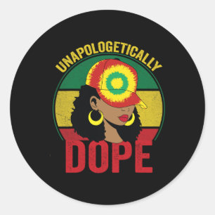 Unapologetically Drug Women Black History Month Ju Classic Round Sticker