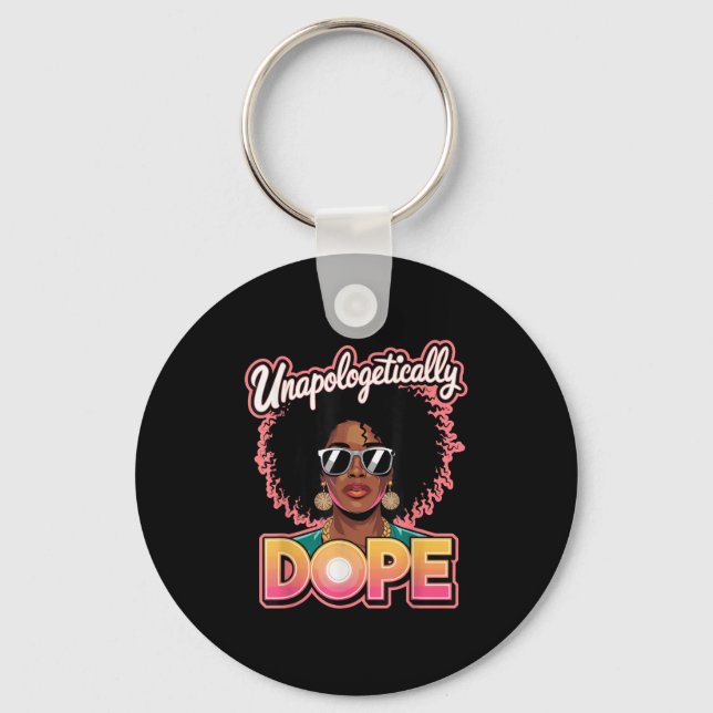 Unapologetically Empowering Black Pride  Key Ring (Front)
