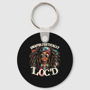 Unapologetically Loc'd Black Afro Queen Black Hist Key Ring