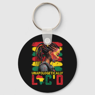 Unapologetically Loc'd Hair Black Queen Afro Woman Key Ring