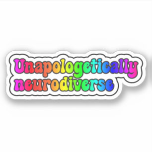 Unapologetically neurodiverse Rainbow Typography