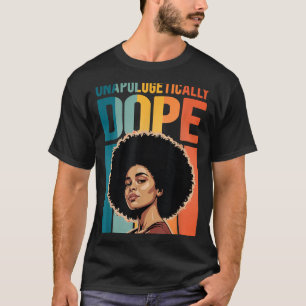 Unapologetically Retro Afro Black Girl T-Shirt
