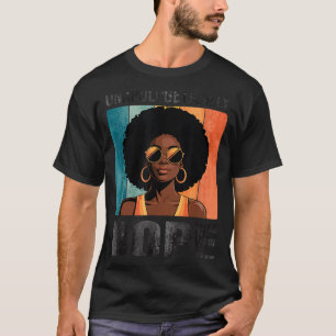 Unapologetically Retro Afro Black Woman  T-Shirt