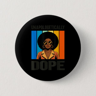Unapologetically Retro Afro Woman Black Pride 6 Cm Round Badge