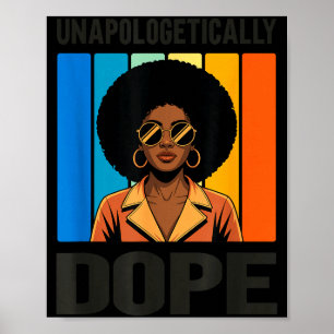 Unapologetically Retro Afro Woman Black Pride Poster