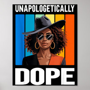 Unapologetically Retro Black Woman Poster