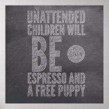 Unattended Children Pub Chalk Collection by M.A