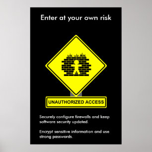 Unauthorised Access Security Awareness Poster