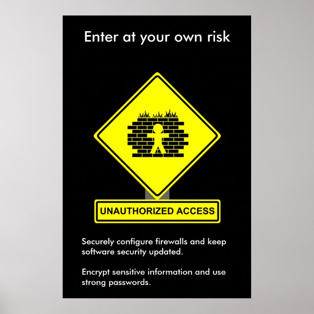 Unauthorised Access Security Awareness Poster (Front)