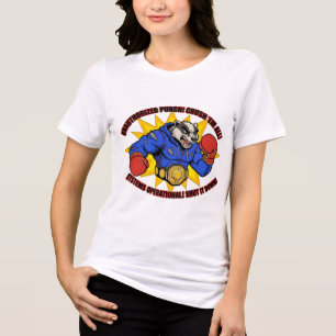Unauthorised Punch Crush Em All Badger T-Shirt Tri-Blend Shirt