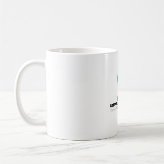 Unavailable for Drama – Minimalist Zen Statement Coffee Mug (Left)