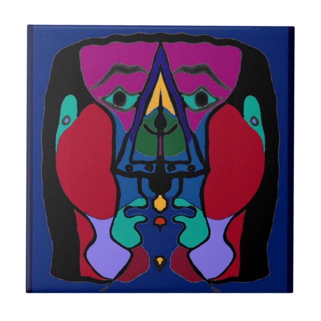 Unbalanced Abstract Ceramic Tile (Front)