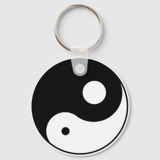 unbalanced yin yang symbol key ring