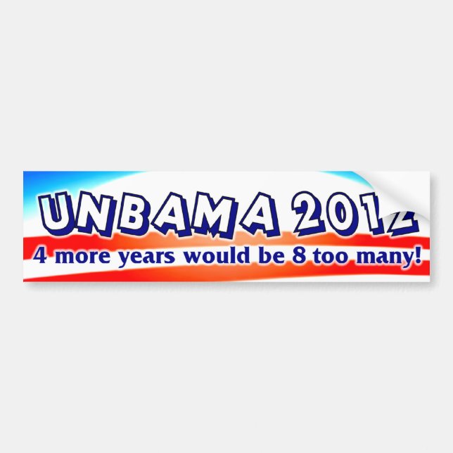 Unbama 2012 - Anti Obama Bumper Sticker (Front)