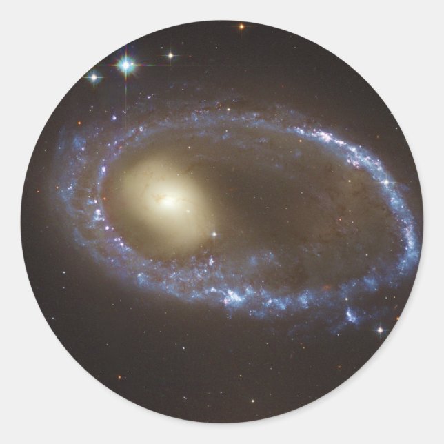 Unbarred Lenticular Ring Galaxy AM 0644-741 Classic Round Sticker (Front)