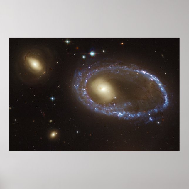 Unbarred Lenticular Ring Galaxy AM 0644-741 Poster (Front)