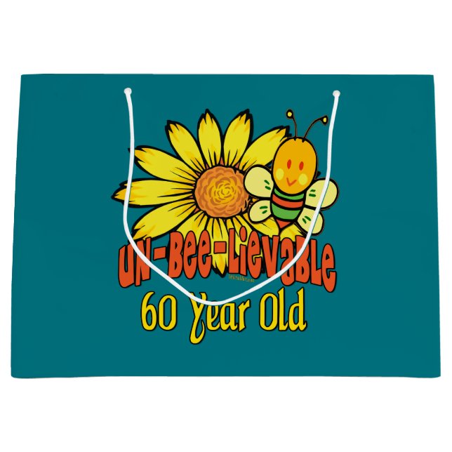 Unbelievable 60th Birthday Gift Large Gift Bag (Front)