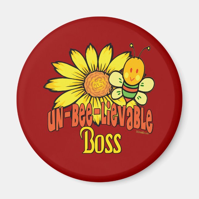 Unbelievable Boss Sunflowers And Bees Magnet (Front)