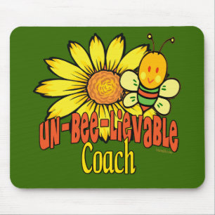 Unbelievable Coach with Sunflowers and Bumblebees Mouse Pad