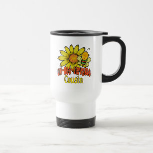 Unbelievable Cousin Sunflowers and Bees Travel Mug