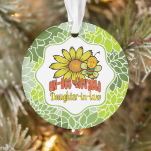 Unbelievable Daughter-in-law Sunflowers and Bees Ornament