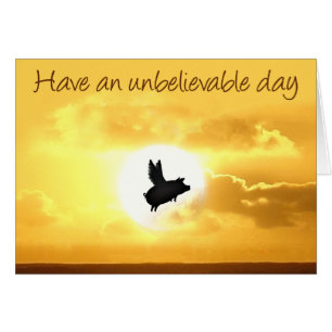 unbelievable day-flying pig